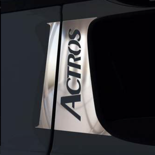 UKRASNI NATPIS ACTROS MP4-MP5 NA VRATIMA 4/1 SET INOX